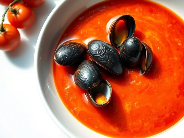 Gazpacho met mosselen