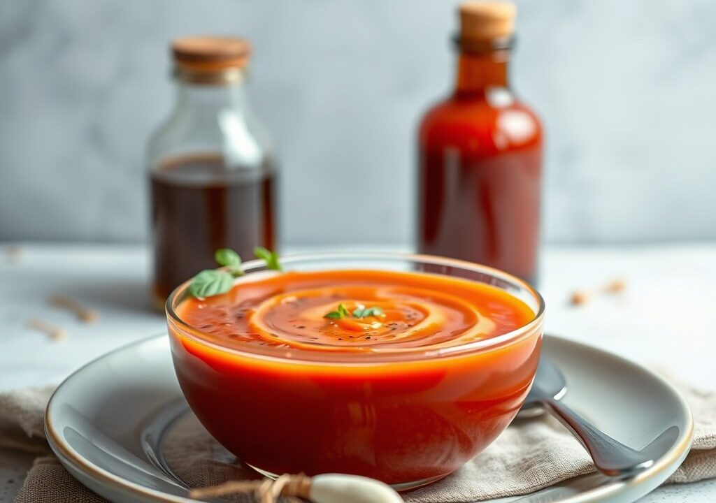 Gazpacho uit Cordoba (Salmorejo) IV — AI-gegenereerde illustratie