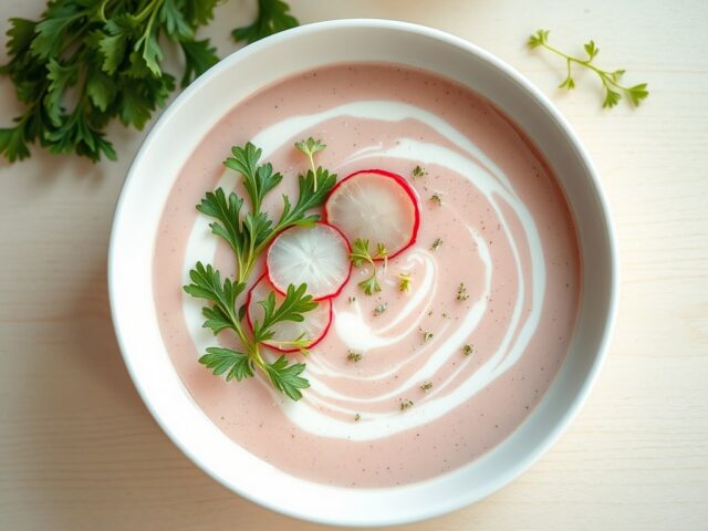 Gazpacho van radijsjes en venkel