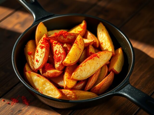Gebakken aardappelen met paprikapoeder