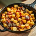 Gebakken aardappelen met shii take
