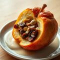 Gebakken appel met dadelvulling