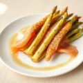 Gebakken asperges met gerookte zalm ( zie opm)