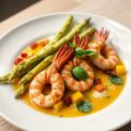 Gebakken asperges met langoustines