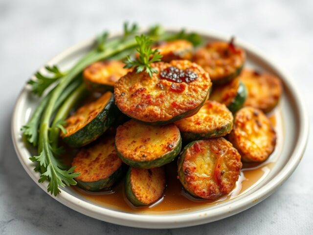 Gebakken courgette in bruine boter (zie opm)