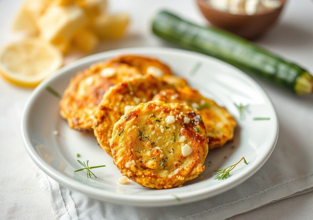 Gebakken courgettes, AI-gegenereerde illustratie