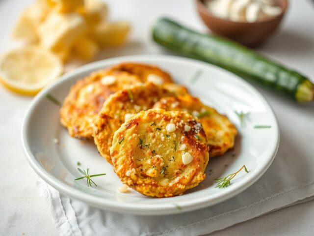 Gebakken courgettes — AI-gegenereerde illustratie