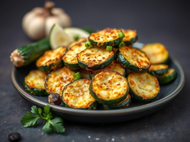Gebakken courgettes — AI-gegenereerde illustratie