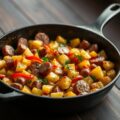 Gebakken hangkous aardappeltjes