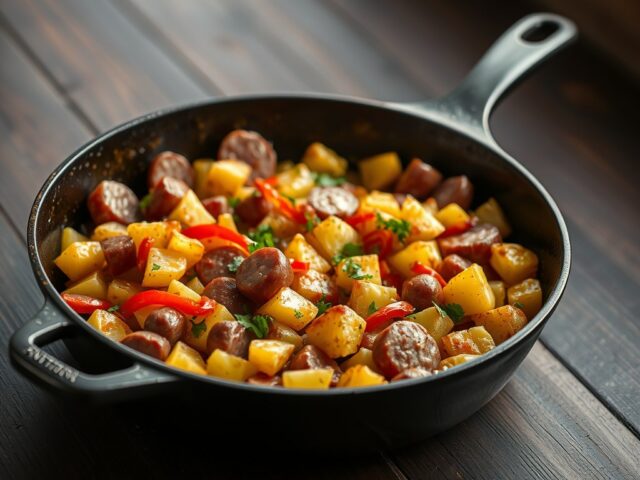 Gebakken hangkous aardappeltjes