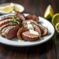Gebakken hazenrugfilets met limoensaus