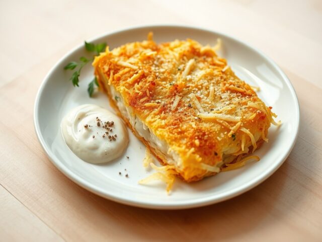 Gebakken kabeljauwfilet in een jasje