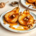Gebakken peren met hazalnootcaramel