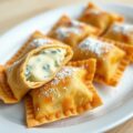 Gebakken ravioli met kaas