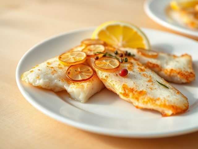 Gebakken schelvis met knoflook