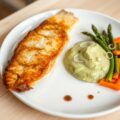Gebakken schol met avocadomousselins ( zie opm)