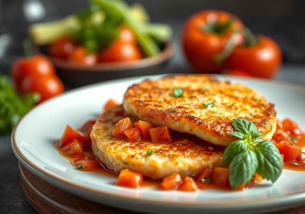 Gebakken Schol met Tomatensalsa, AI-gegenereerde illustratie