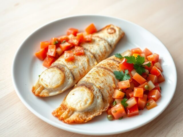 Gebakken Schol met Tomatensalsa