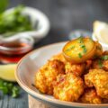 Gebakken scholfilet met augurk