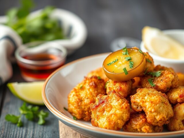 Gebakken scholfilet met augurk