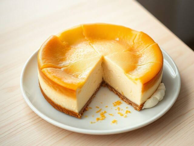 Gebakken sinaasappelcheesecake