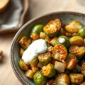 Gebakken spruitjes met gember en appel