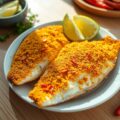 Gebakken vis met een pikant korstje