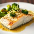 Gebakken zeebaars met broccoli