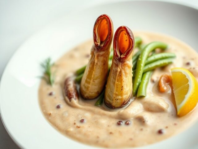 Gebraden rosbief met asperges in Hollandse saus
