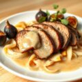 Gebraiseerde fazantfilet met witlofreepjes en appel