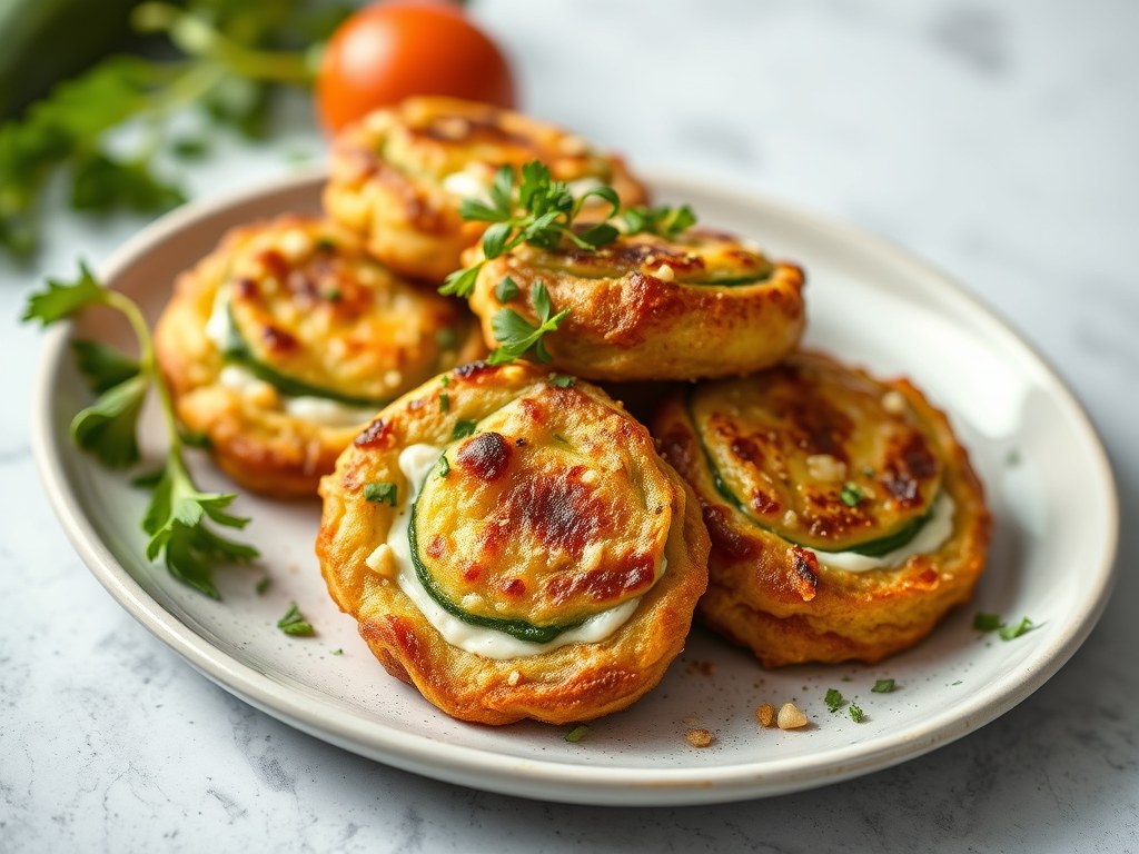 Gefrituurde courgettebloemen, AI-gegenereerde illustratie