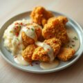 Gefrituurde kip met piccalillysaus