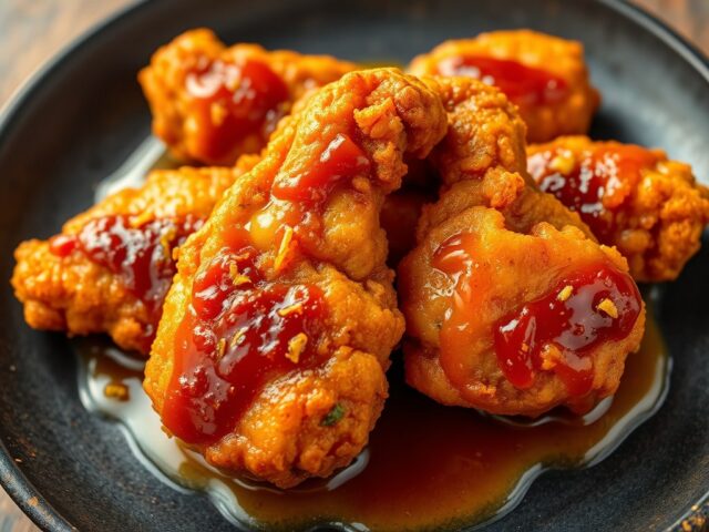 Gefrituurde Kip met Sinaasappel Saus