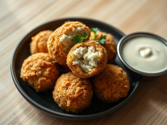 Gefrituurde krabballetjes tapas