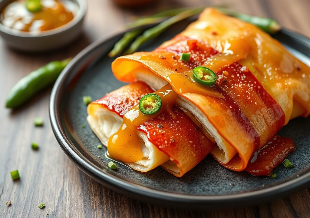 Geglaceerde baconreepjes, AI-gegenereerde illustratie