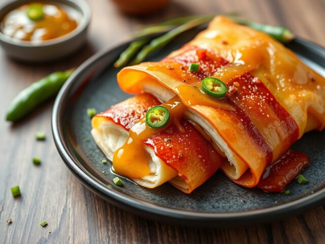 Geglaceerde baconreepjes