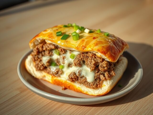 Gegratineerd gehaktbroodje