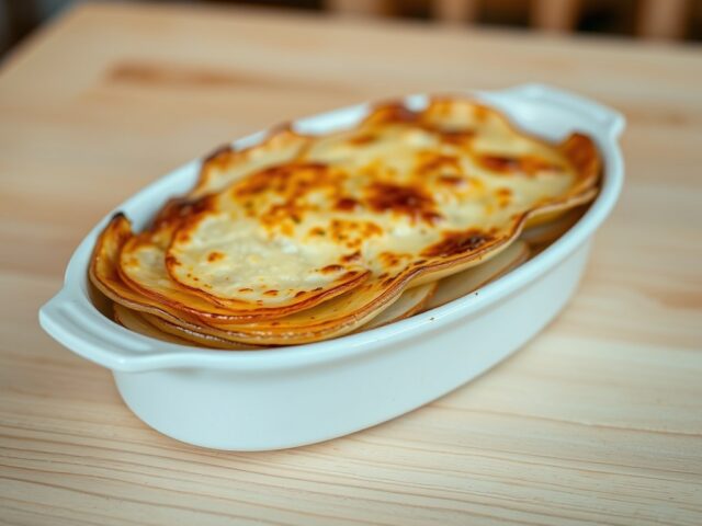 Gegratineerde aardappelplakjes