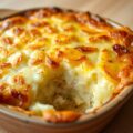 Gegratineerde aardappelschotel met brie