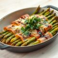 Gegratineerde groene asperges
