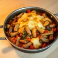 Gegratineerde hongaarse shoarmaschotel