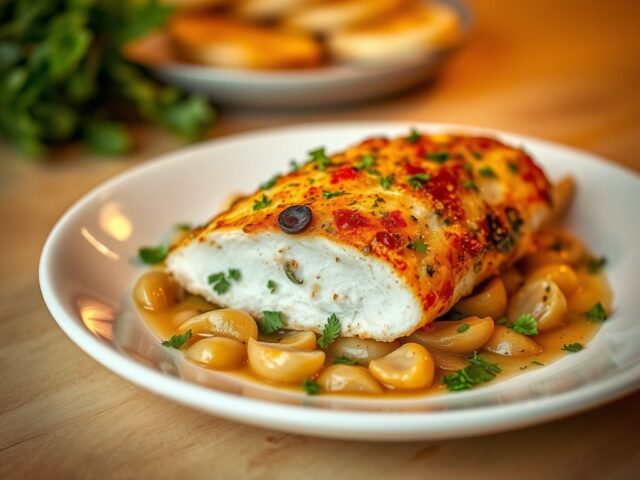Gegratineerde kalkoenfilet