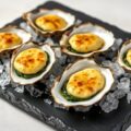 Gegratineerde oester met champagne sabayon