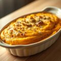 Gegratineerde pompoenpuree