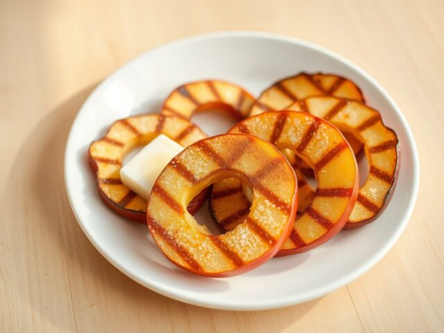 Gegrilde appelringen met kaneel