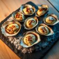 Gegrilde en gevulde oesters