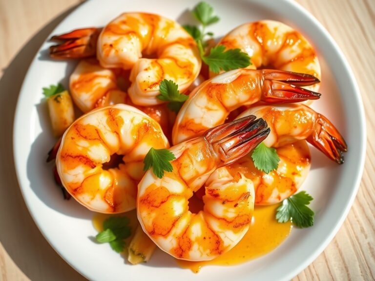 Gegrilde Garnalen met een Dressing van Hete Citrus