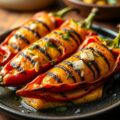 Gegrilde gevulde paprika’s