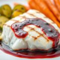 Gegrilde grietfilet met rode wijnsaus (zieopm)