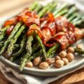 Gegrilde groene asperges